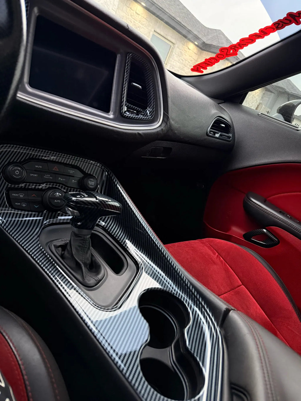 Center Console Air Vent Trim, 4-Piece, 2015-2020 Dodge Challenger