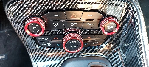 A/C Knob Cover Set for 2015-2020 Dodge Challenger / Charger / Chrysler 300