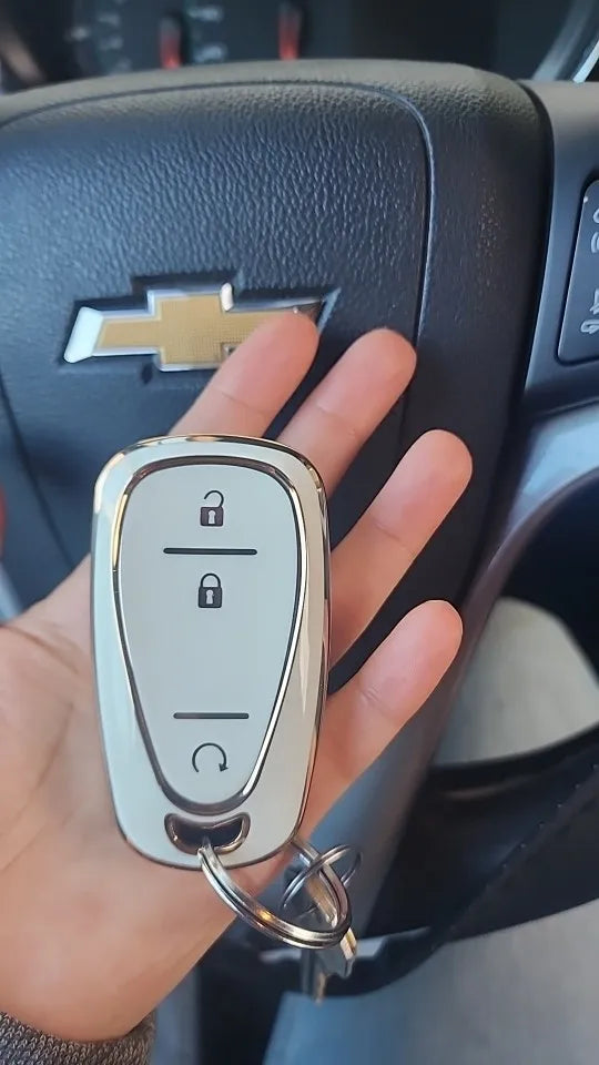 TPU Key Fob Cover for Chevy Malibu, Camaro, Cruze, Equinox, Bolt, Trax