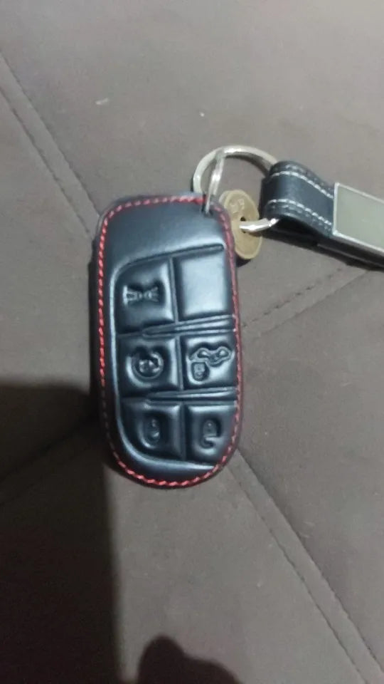 PU Leather Key Case for Jeep Cherokee / Compass, Chrysler 300C, Dodge Challenger