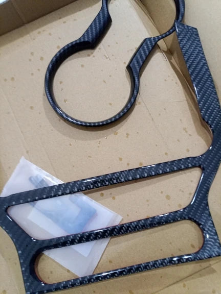 Carbon-Look Front Cup Holder Trim for 2015-2022 Ford Mustang