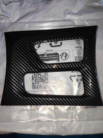 Gear Shift / A/C Panel Trim for 2015-2021 Dodge Charger, Carbon Look