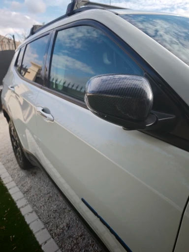 Carbon-Look Mirror Covers for Jeep Cherokee 2014-2023 / Compass 2017-2023