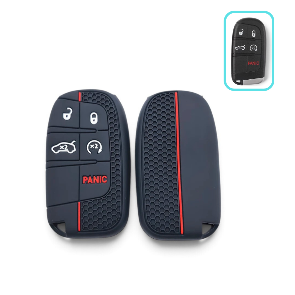 Silicone Key Fob Cover for Jeep Wrangler / Grand Cherokee / Compass / Renegade