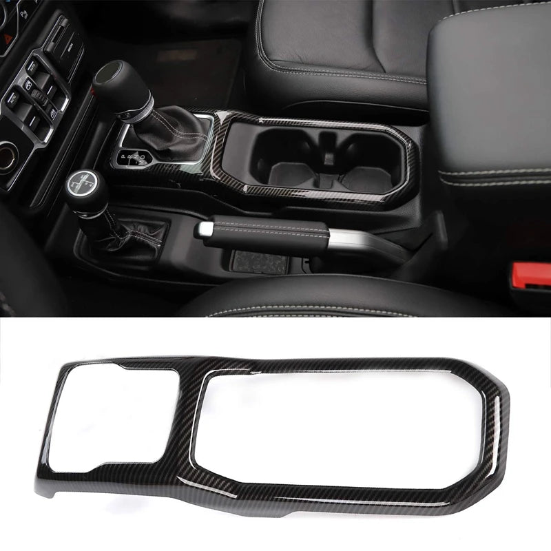 Cup Holder and 4WD Shift Panel Cover for 2018-2023 Jeep Wrangler JL