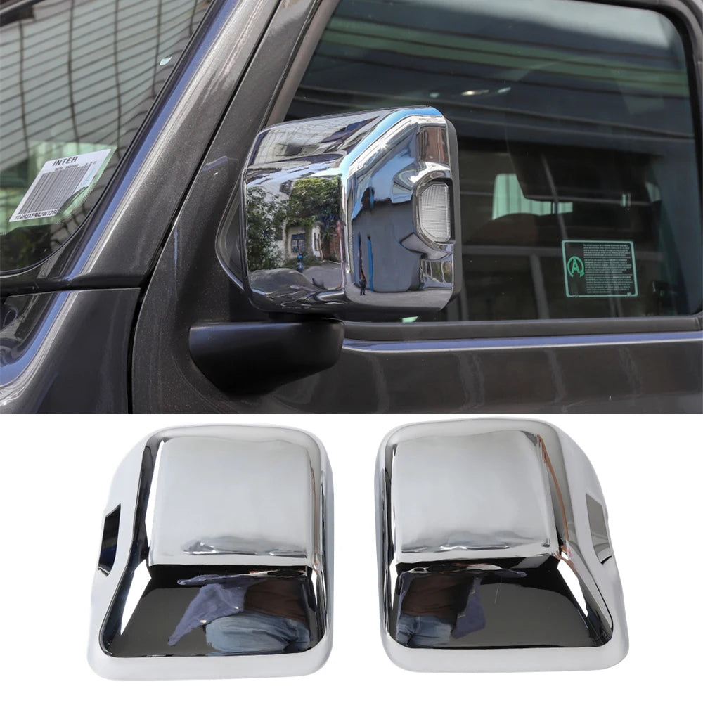 Mirror Covers for 2018-2024 Jeep Wrangler JL, Turn Signal Mirrors