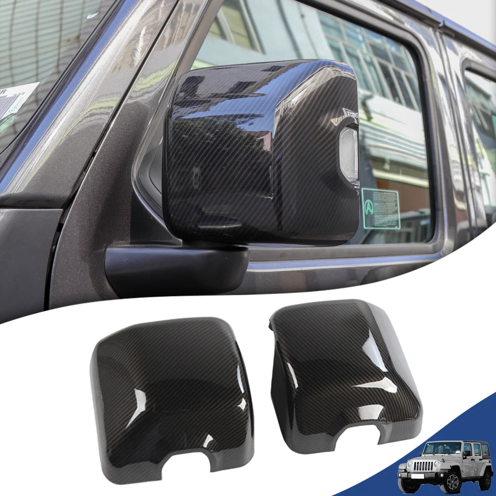 Mirror Covers for 2018-2024 Jeep Wrangler JL, Turn Signal Mirrors
