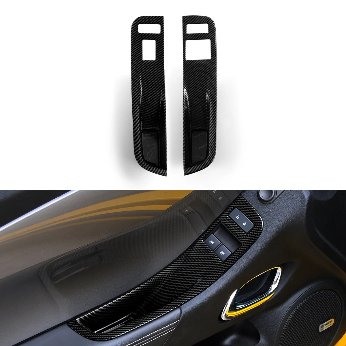 Carbon-Look Center Console Shift Panel Cover for 2010-2015 Chevy Camaro