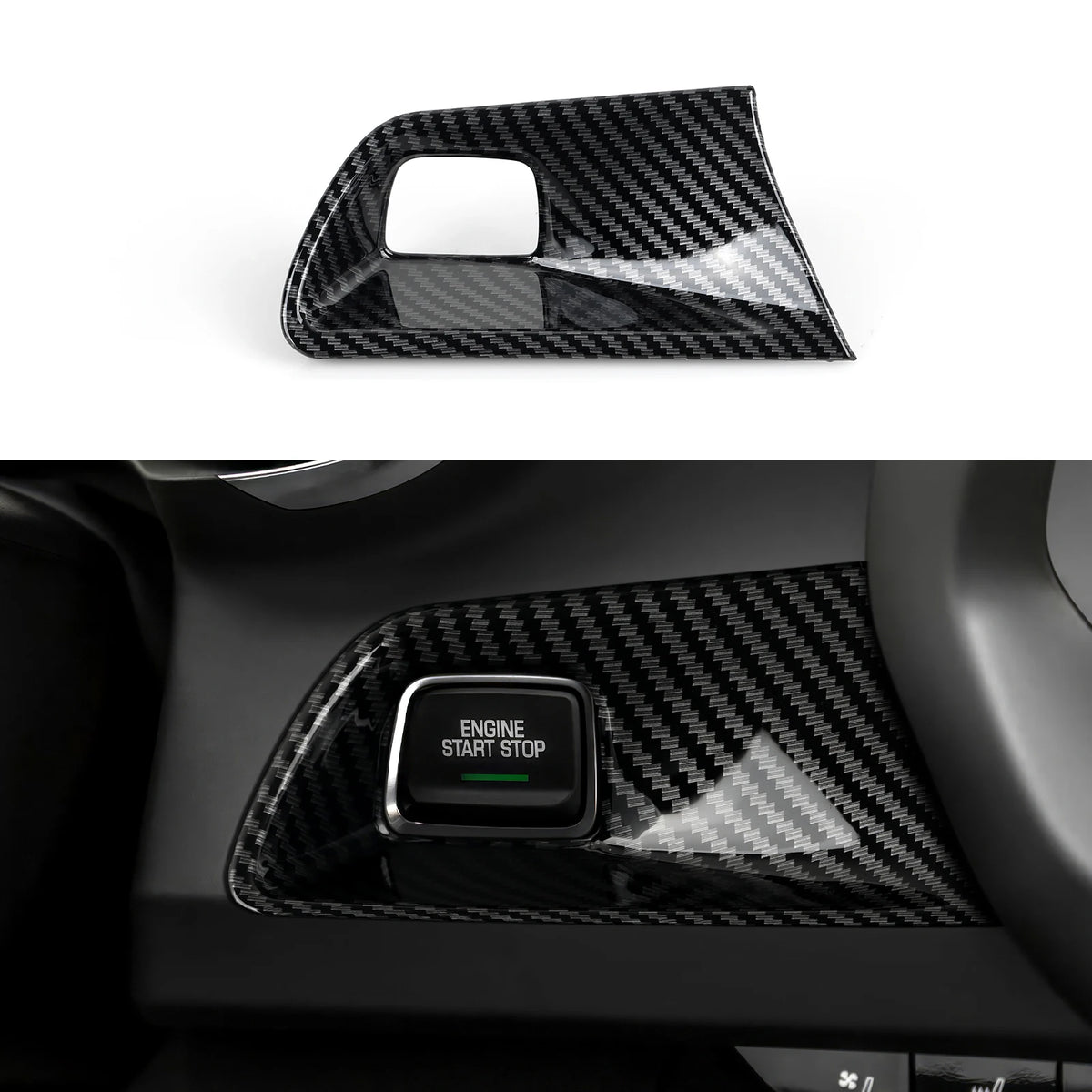 Carbon-Look Steering Wheel Button Panel Cover for 2016-2024 Chevy Camaro