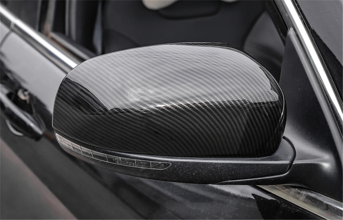 Carbon-Look Mirror Covers for Jeep Cherokee 2014-2023 / Compass 2017-2023