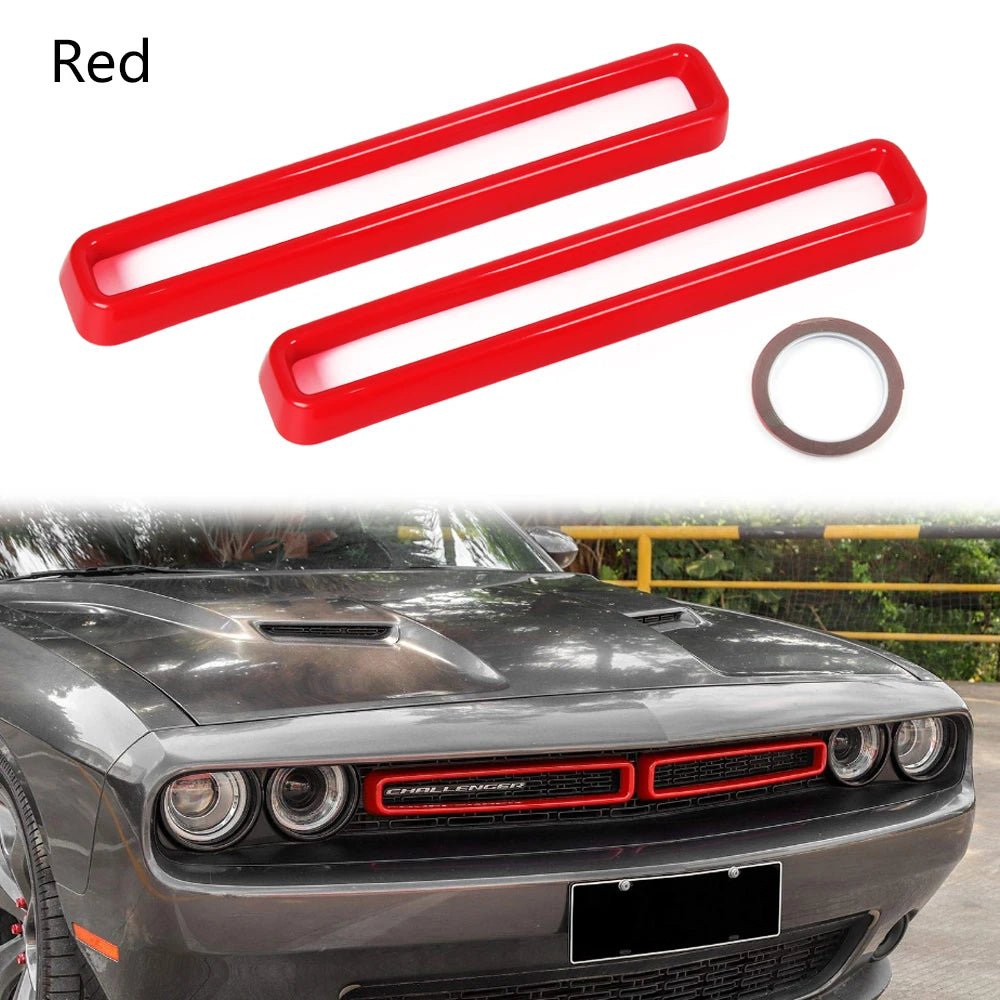 Front Grille Insert Trim for 2015-2022 Dodge Challenger, 2 Pieces