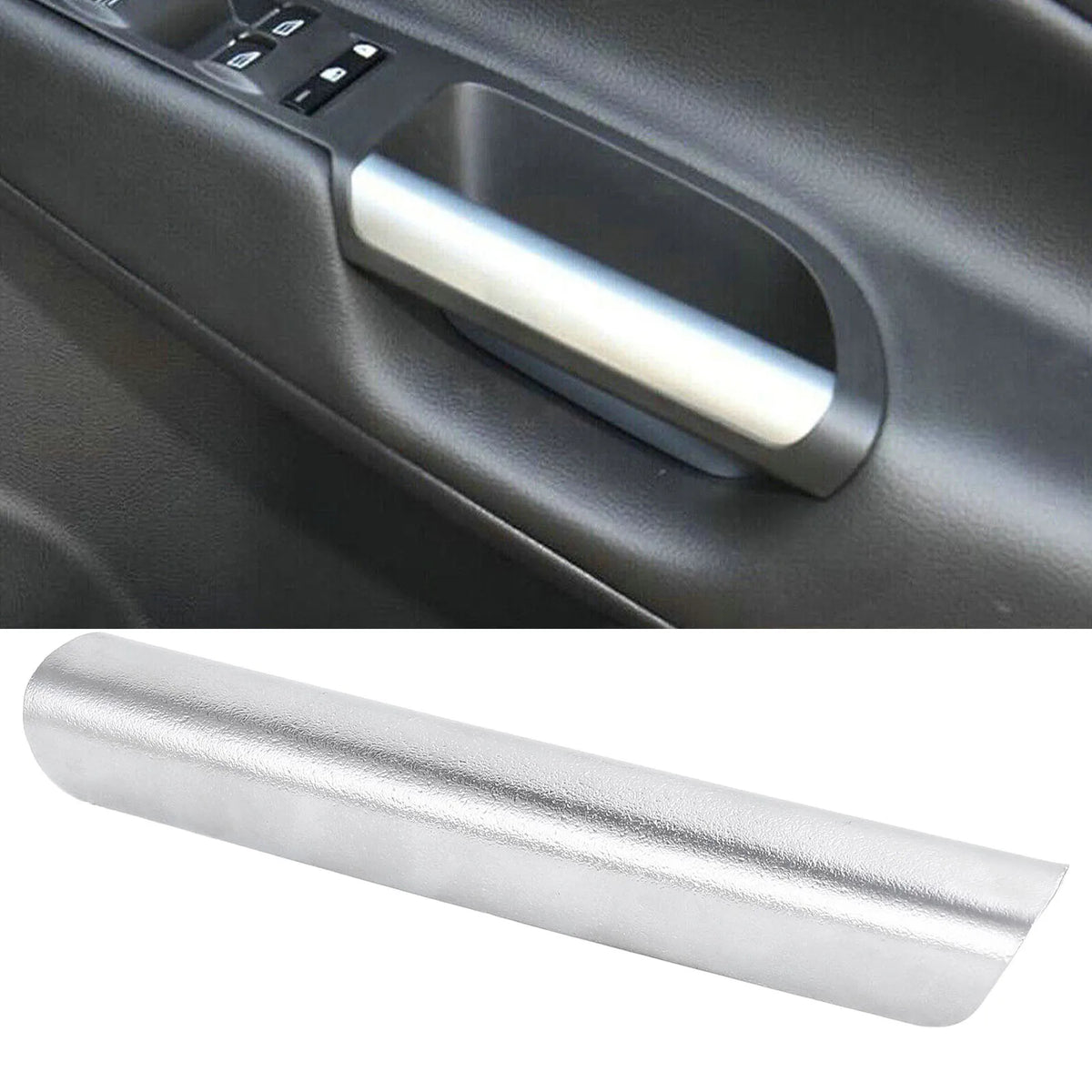 Interior Front Door Handle Trim Cover for 2013-2019 Ford Escape, Silver