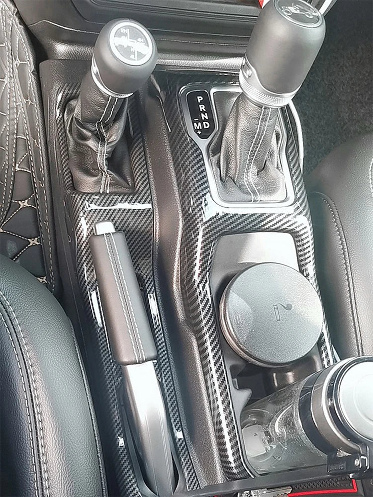 Cup Holder and 4WD Shift Panel Cover for 2018-2023 Jeep Wrangler JL
