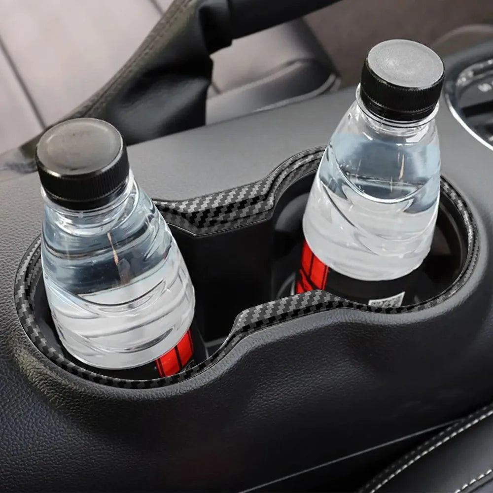 Carbon-Look Front Cup Holder Trim for 2015-2022 Ford Mustang
