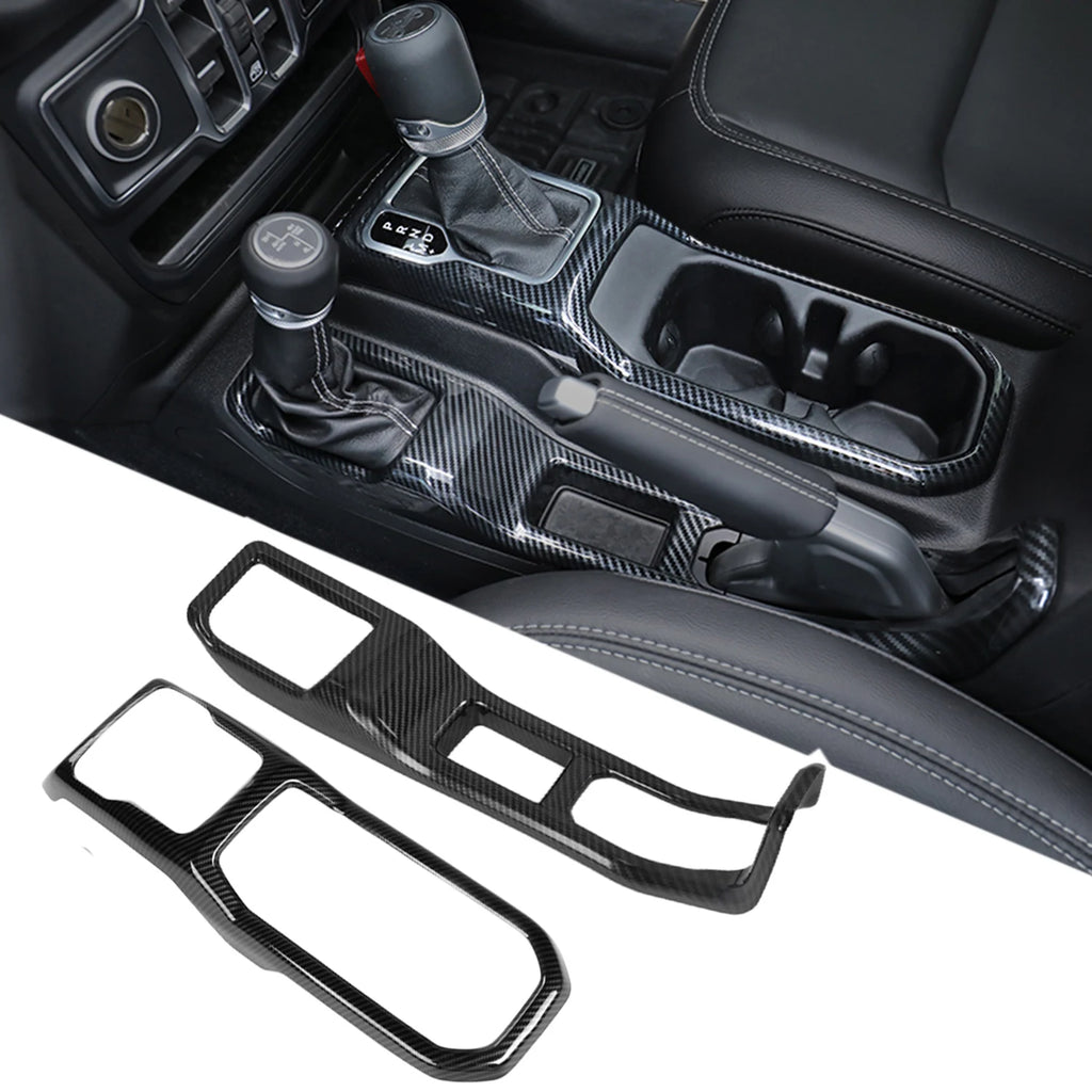 Cup Holder and 4WD Shift Panel Cover for 2018-2023 Jeep Wrangler JL
