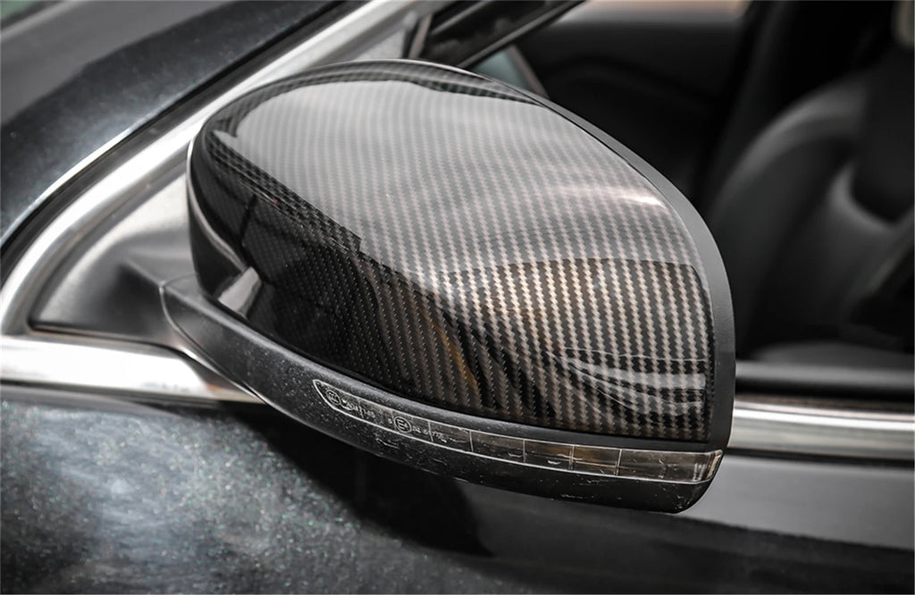 Carbon-Look Mirror Covers for Jeep Cherokee 2014-2023 / Compass 2017-2023