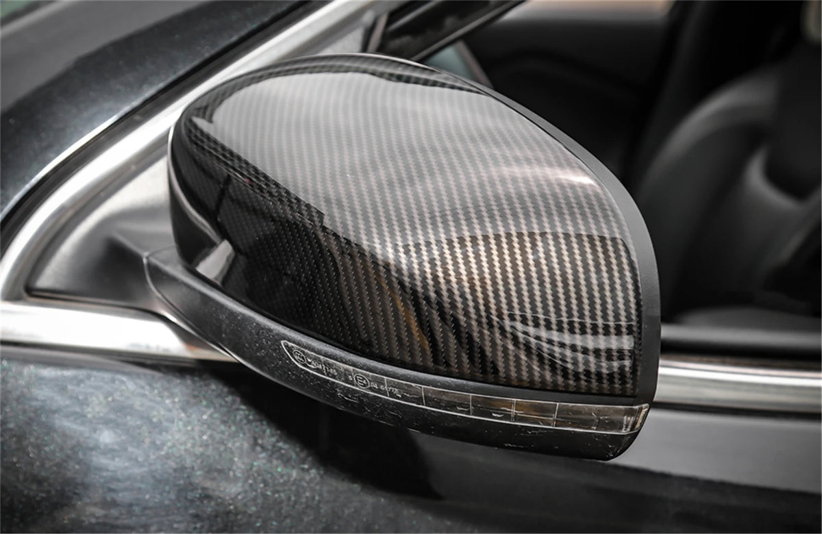 Carbon-Look Mirror Covers for Jeep Cherokee 2014-2023 / Compass 2017-2023