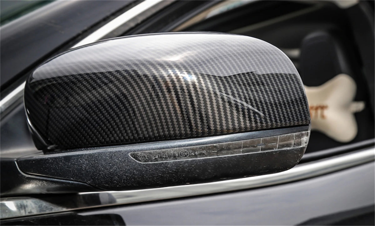 Carbon-Look Mirror Covers for Jeep Cherokee 2014-2023 / Compass 2017-2023