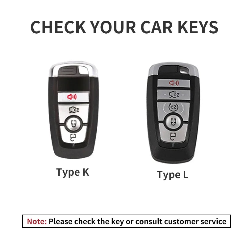 PU Leather Key Fob Cover for Ford Fusion, Edge, Explorer, Focus, F-150, Escape