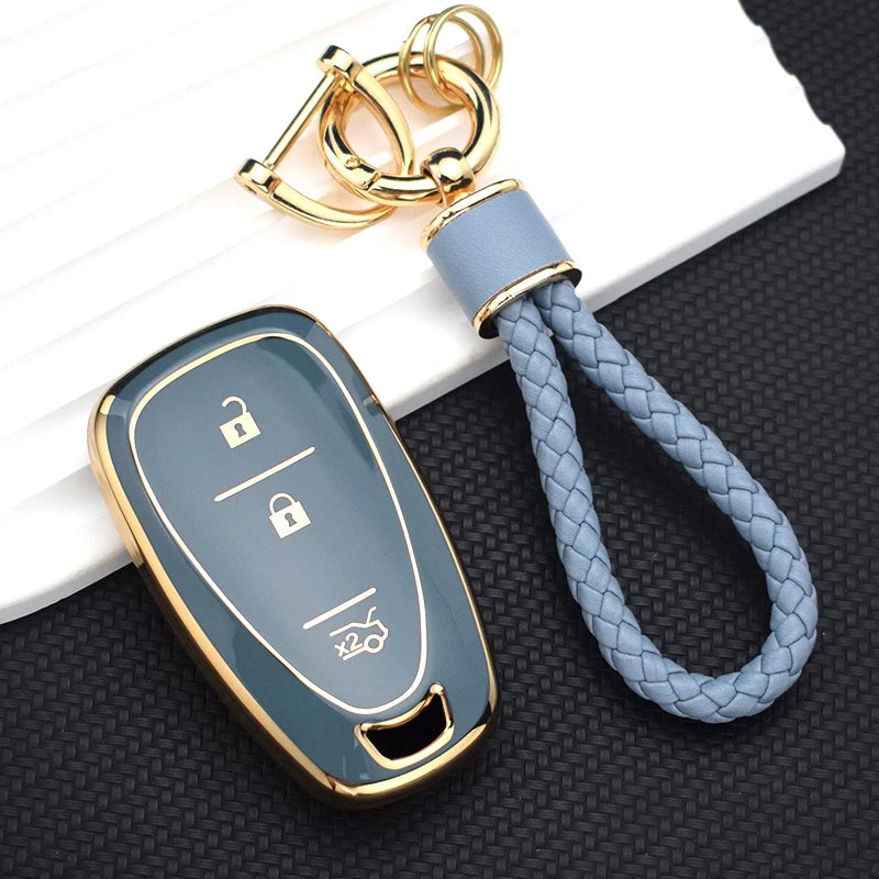 TPU Key Fob Cover for Chevy Malibu, Camaro, Cruze, Equinox, Bolt, Trax