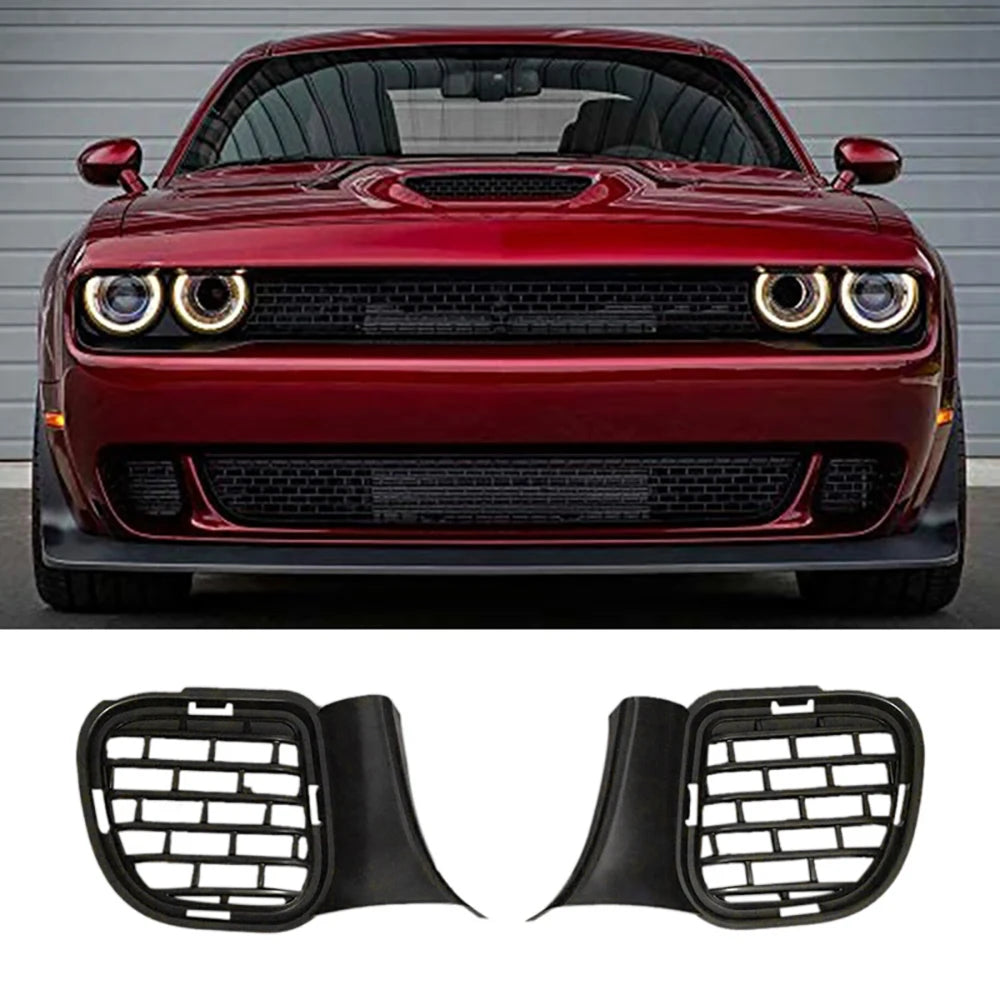 Front Bumper Fog Light Cover Grille for 2015-2022 Dodge Challenger