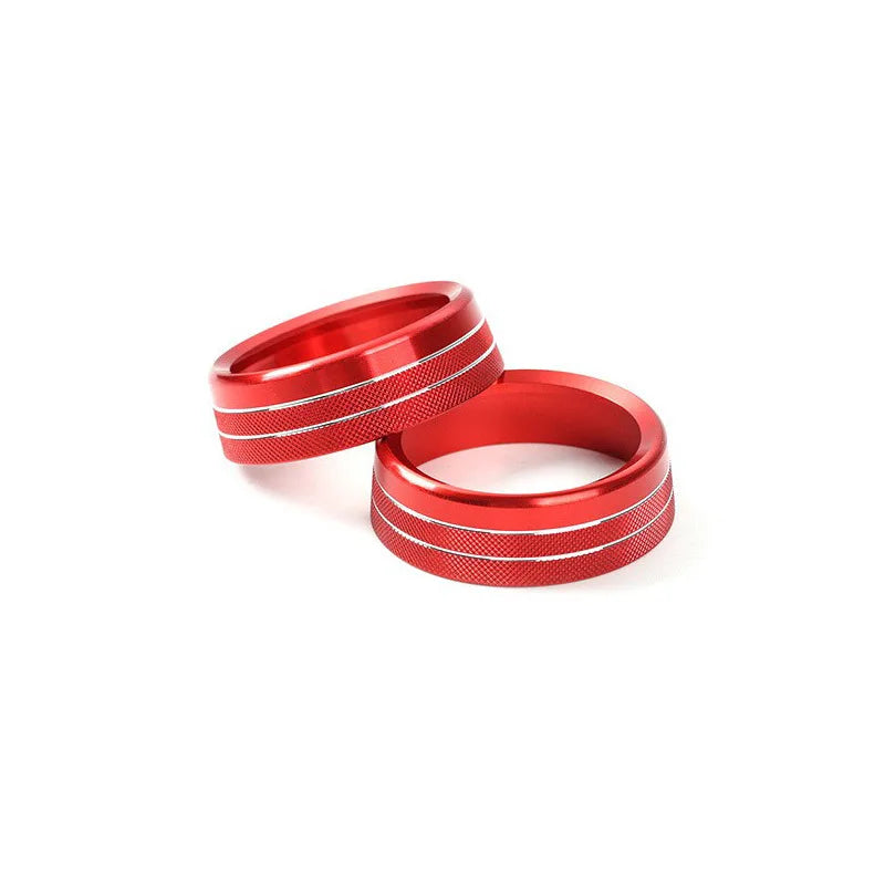 Radio Volume Knob Trim Rings for 2015-2022 Ford Mustang, 2 Pieces