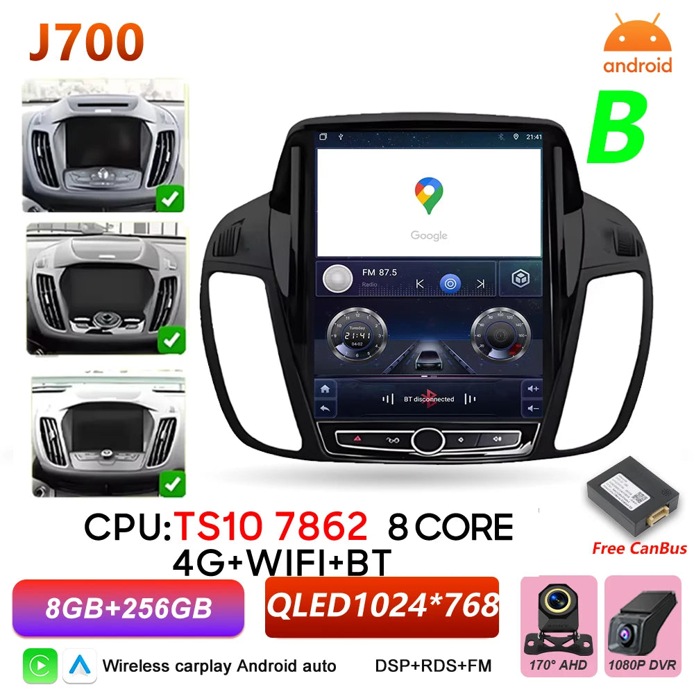 9.7 in. Android CarPlay Head Unit for 2013-2019 Ford Escape