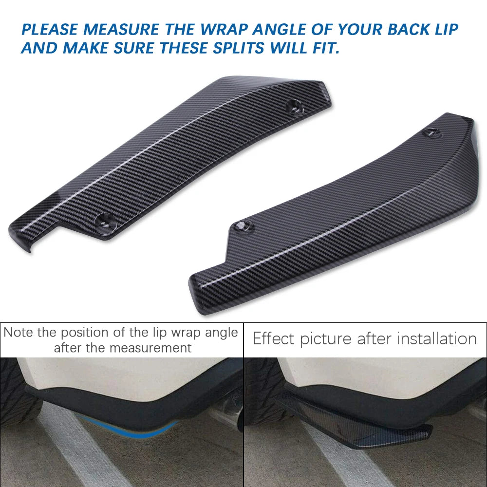 Rear Bumper Splitter Canards for 2018-2021 Dodge Charger and Challenger