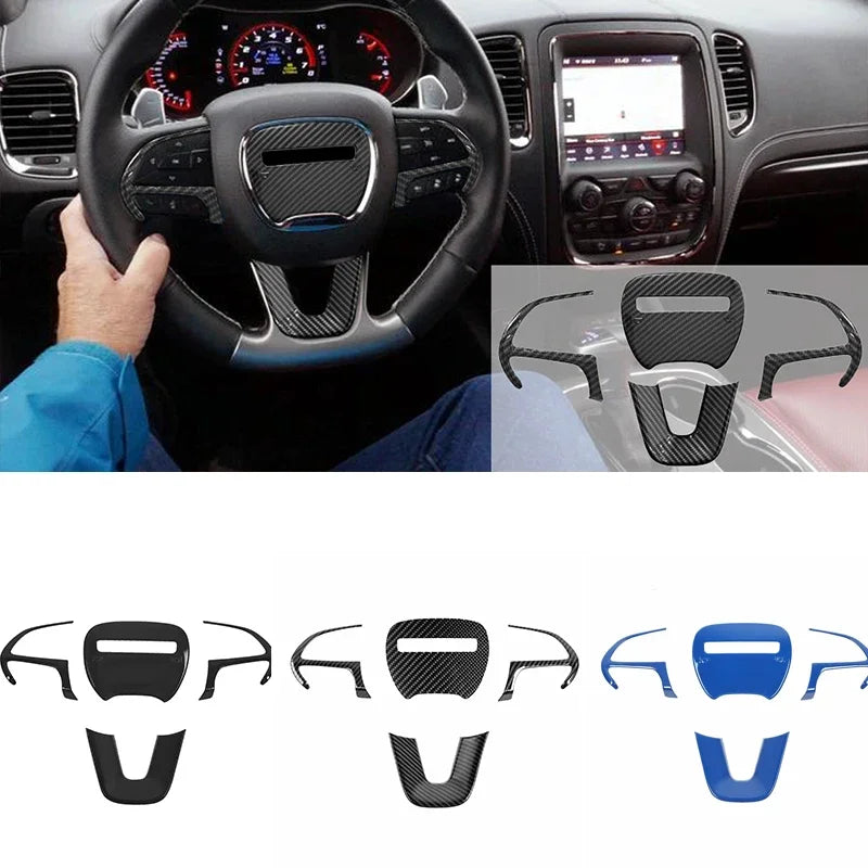 Steering Wheel Trim for 2015-2021 Dodge Challenger / Charger / Durango, 4 pcs