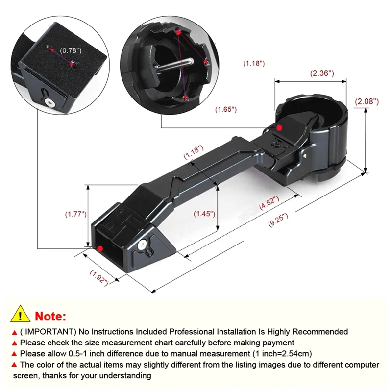 Tailgate Handle for Jeep Wrangler JK, Black or Red