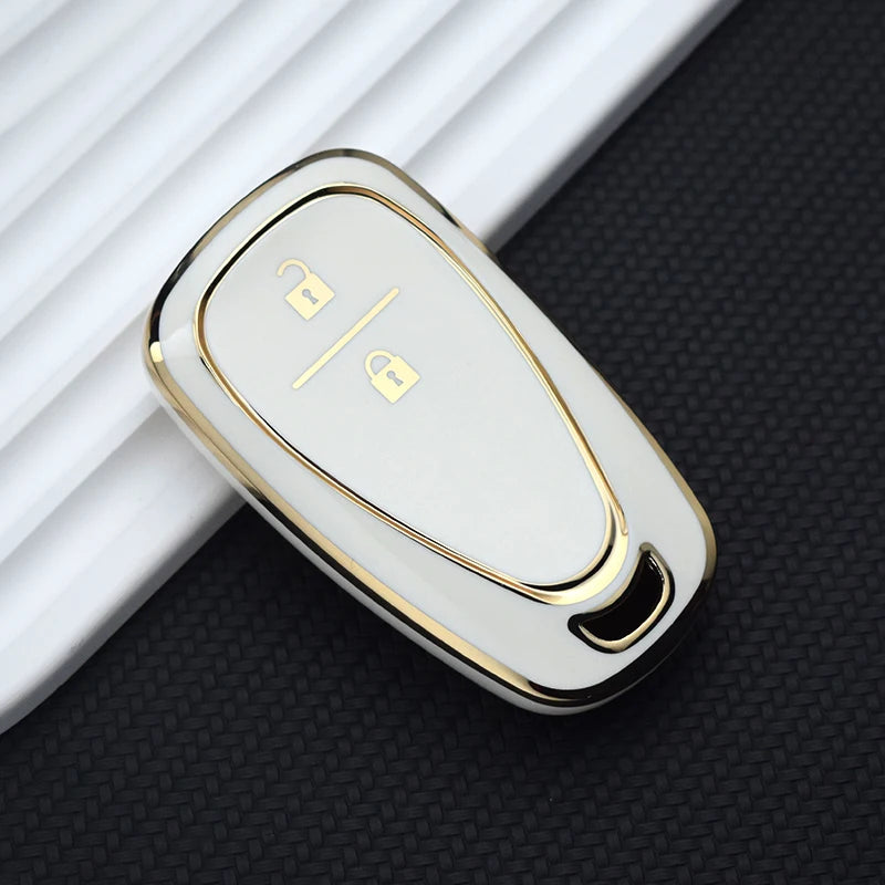 TPU Key Fob Cover for Chevy Malibu, Camaro, Cruze, Equinox, Bolt, Trax