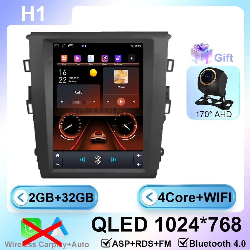 9.7 in. Android 15 CarPlay Head Unit for 2013-2018 Ford Fusion
