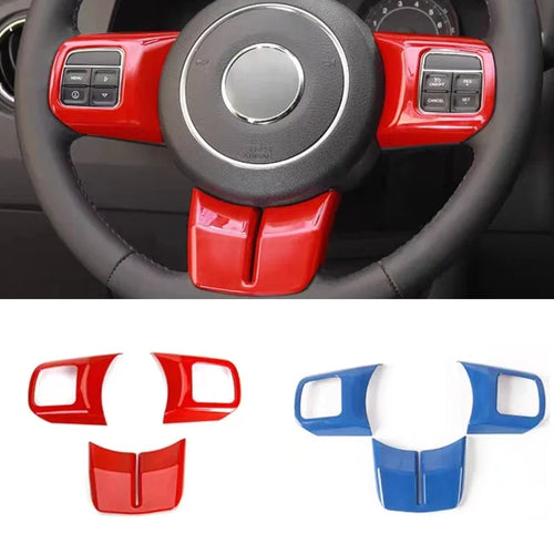 3-Piece Steering Wheel Trim for Jeep Wrangler JK, Compass, Patriot