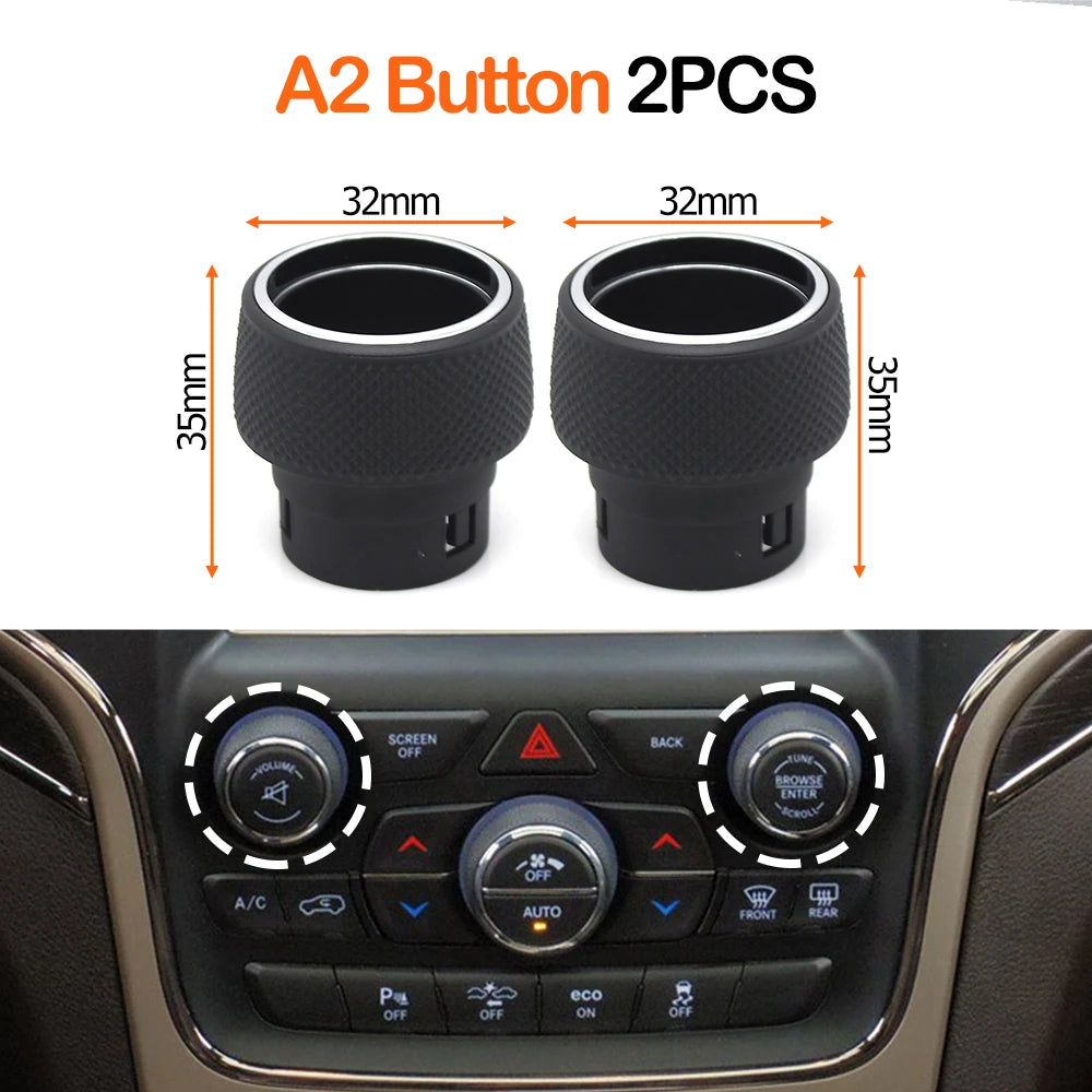 Climate and Radio Control Knob for 2014-2021 Jeep Grand Cherokee WK2