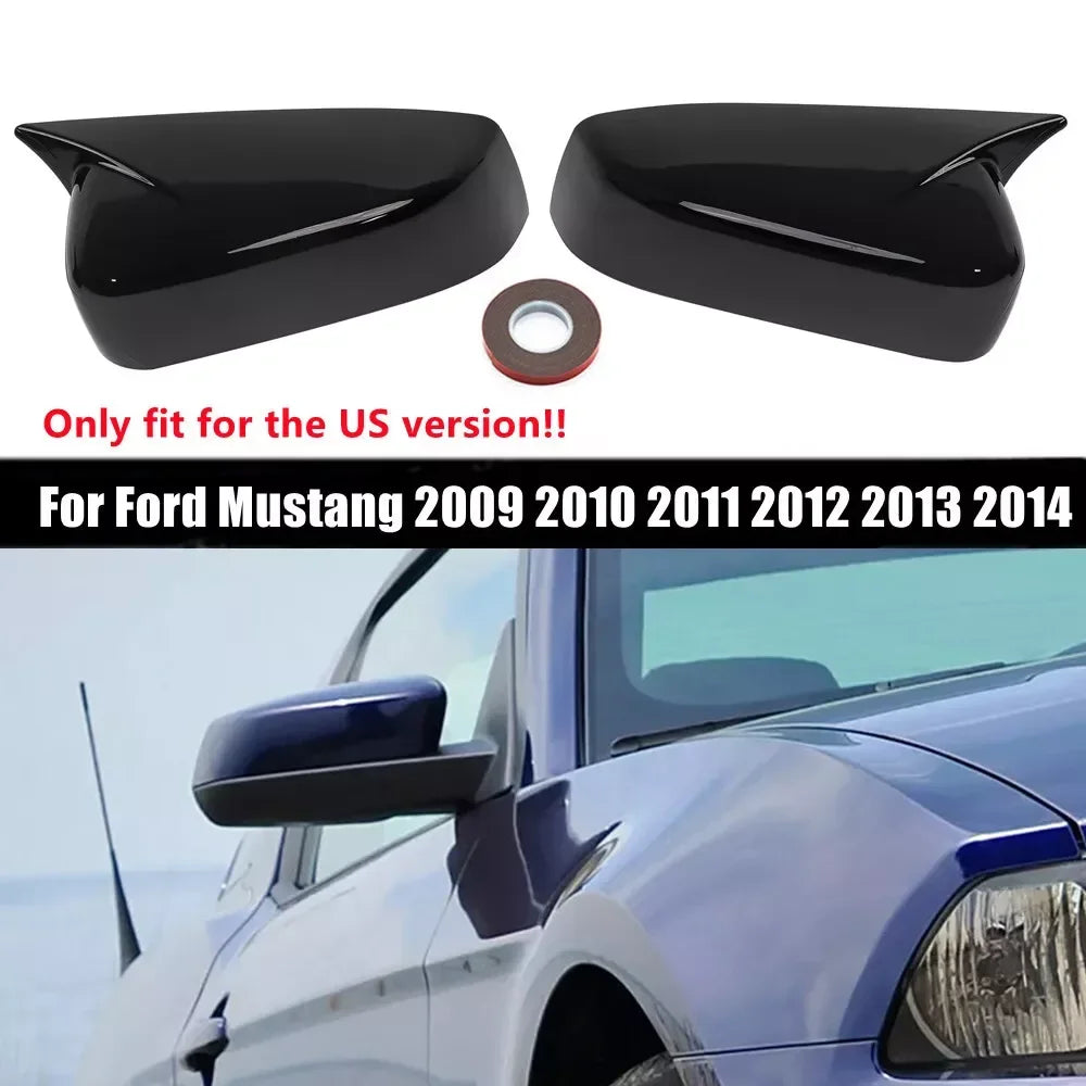 Mirror Covers for 2010-2014 Ford Mustang, Carbon-Fiber Look