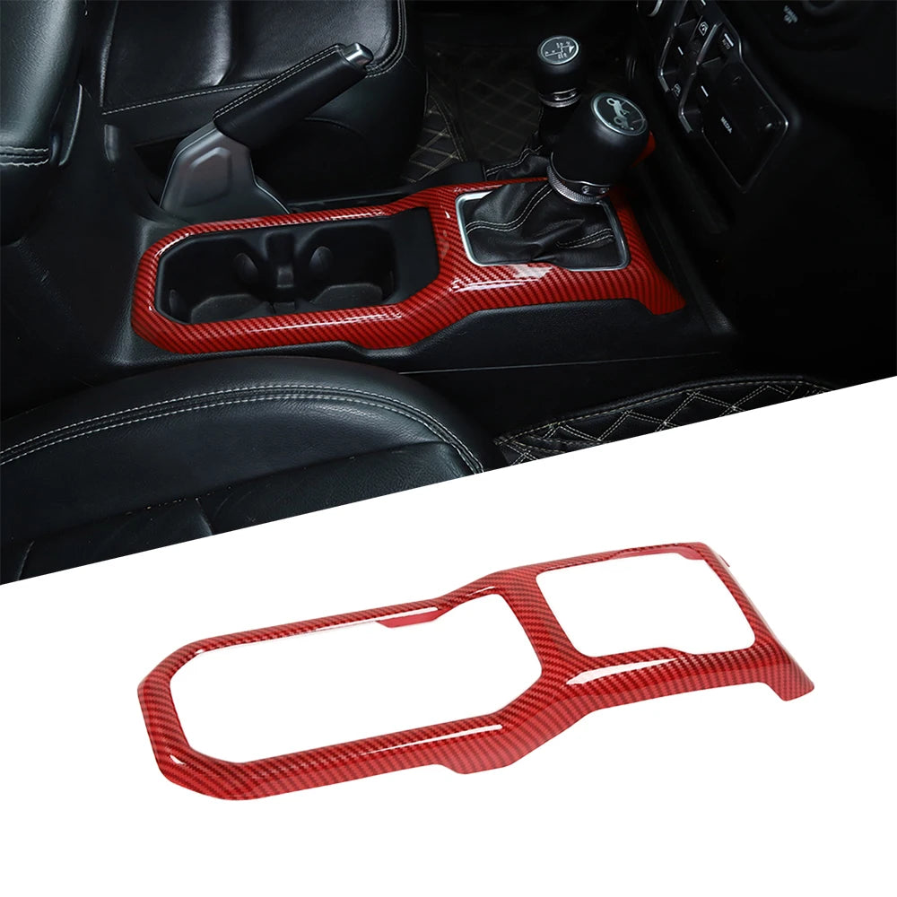Cup Holder and 4WD Shift Panel Cover for 2018-2023 Jeep Wrangler JL
