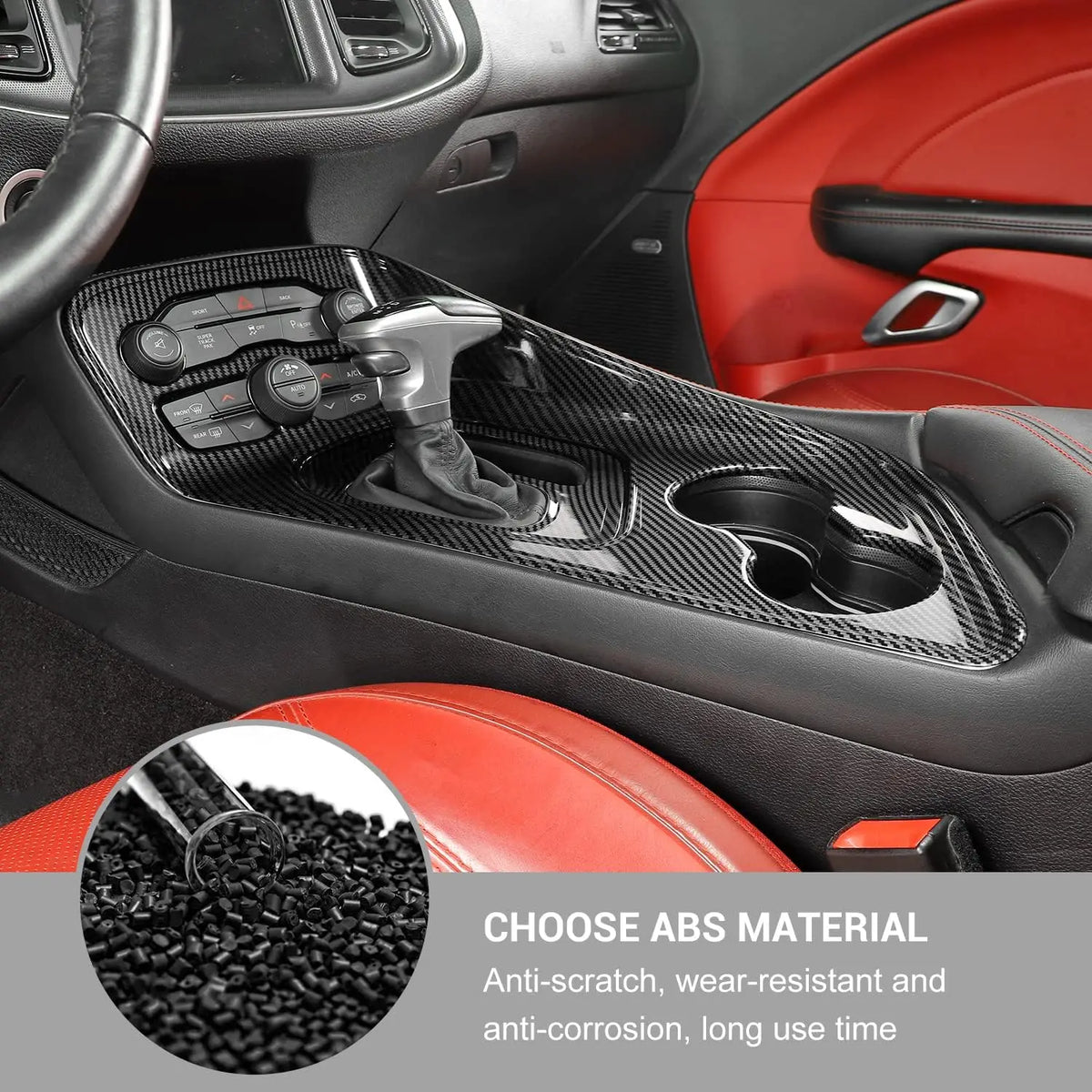 Center Console Shift Panel Trim for 2015-2022 Dodge Challenger