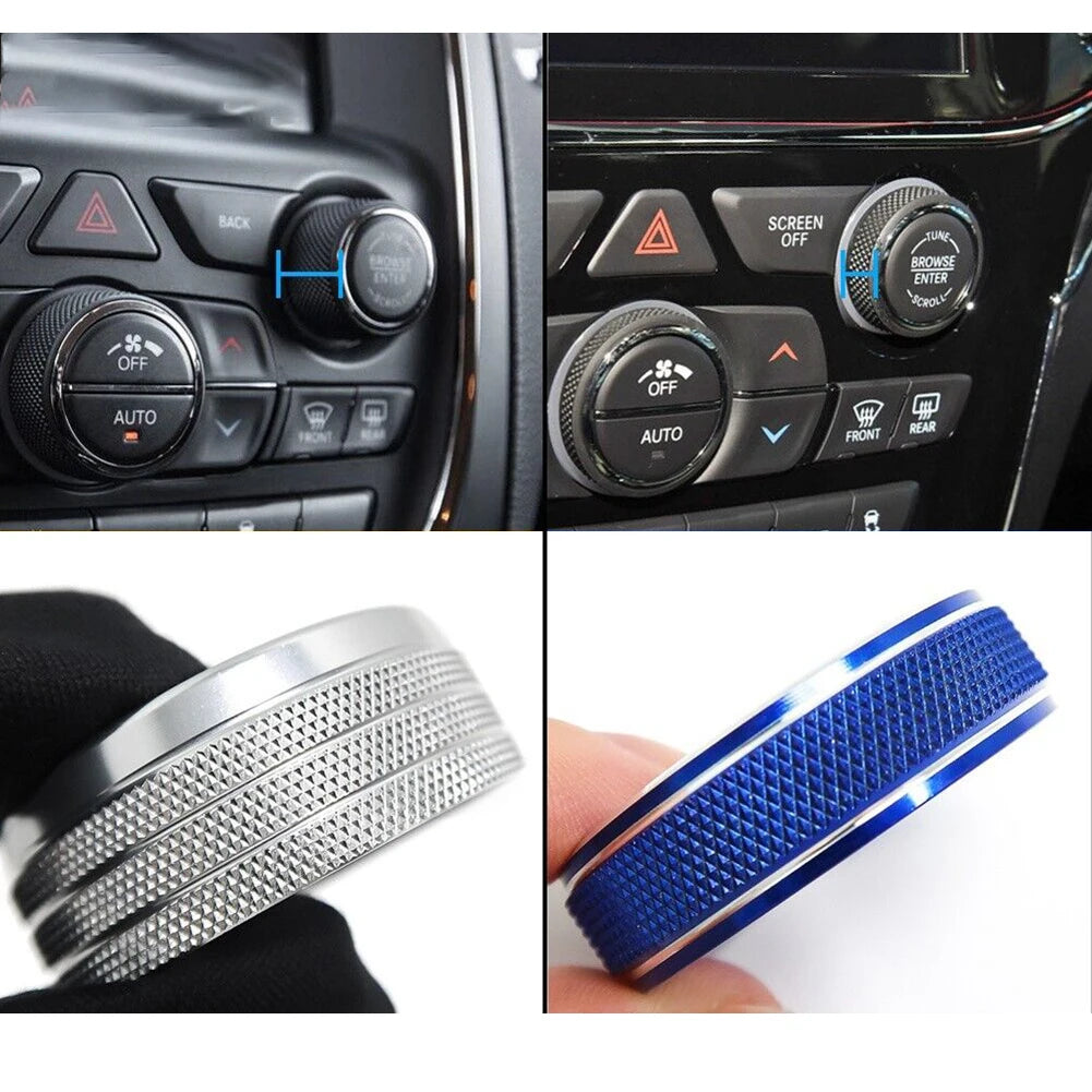 3-Piece Knob Ring Cover Set for 2014-2021 Jeep Cherokee / Grand Cherokee