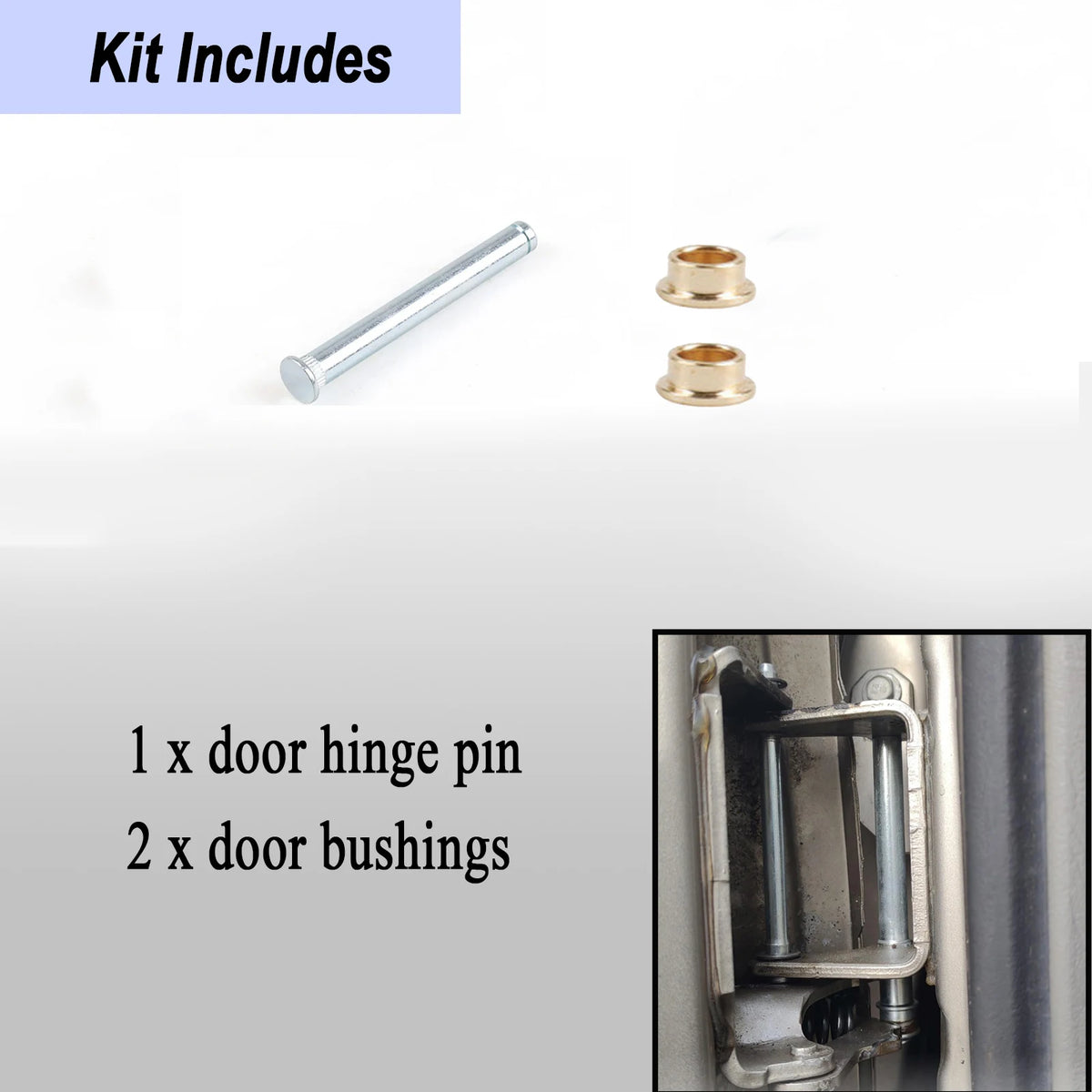 Front Door Hinge Pin and Bushing Repair Kit for 1994-1998 Jeep Grand Cherokee
