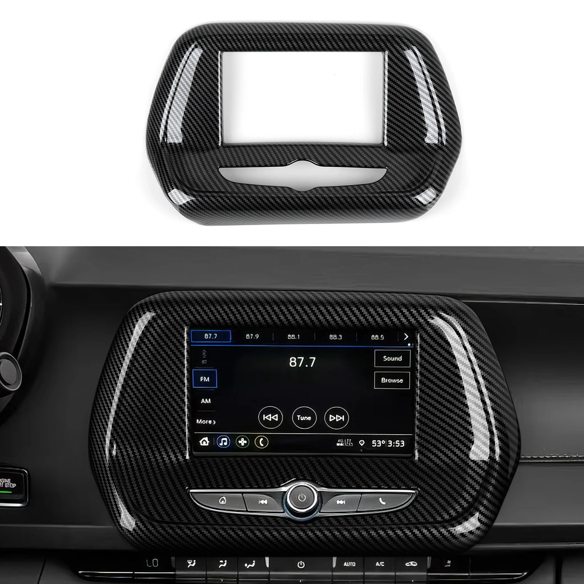 Carbon-Look Steering Wheel Button Panel Cover for 2016-2024 Chevy Camaro