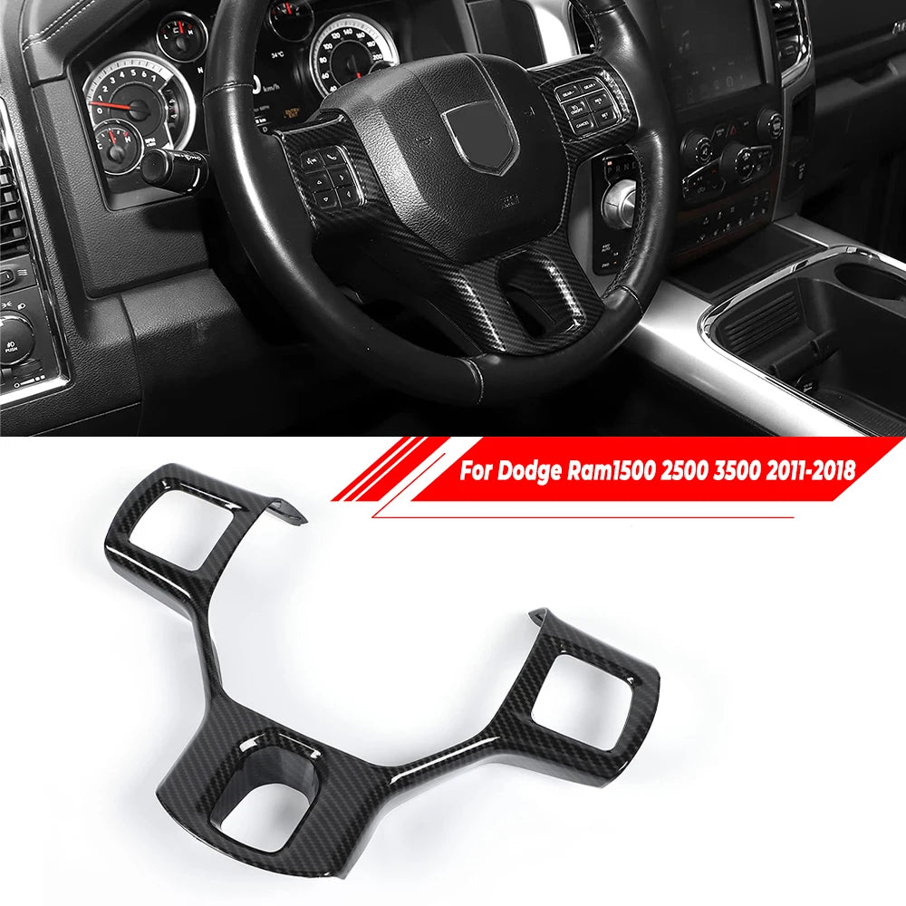 Steering Wheel Trim for 2011-2018 Ram 1500 / 2500 / 3500, Carbon Look