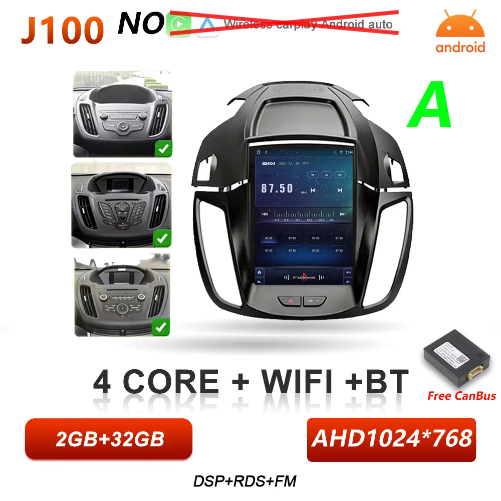 9.7 in. Android CarPlay Head Unit for 2013-2019 Ford Escape