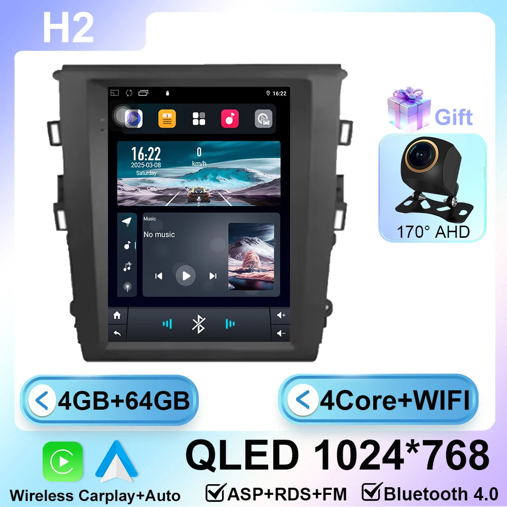 9.7 in. Android 15 CarPlay Head Unit for 2013-2018 Ford Fusion