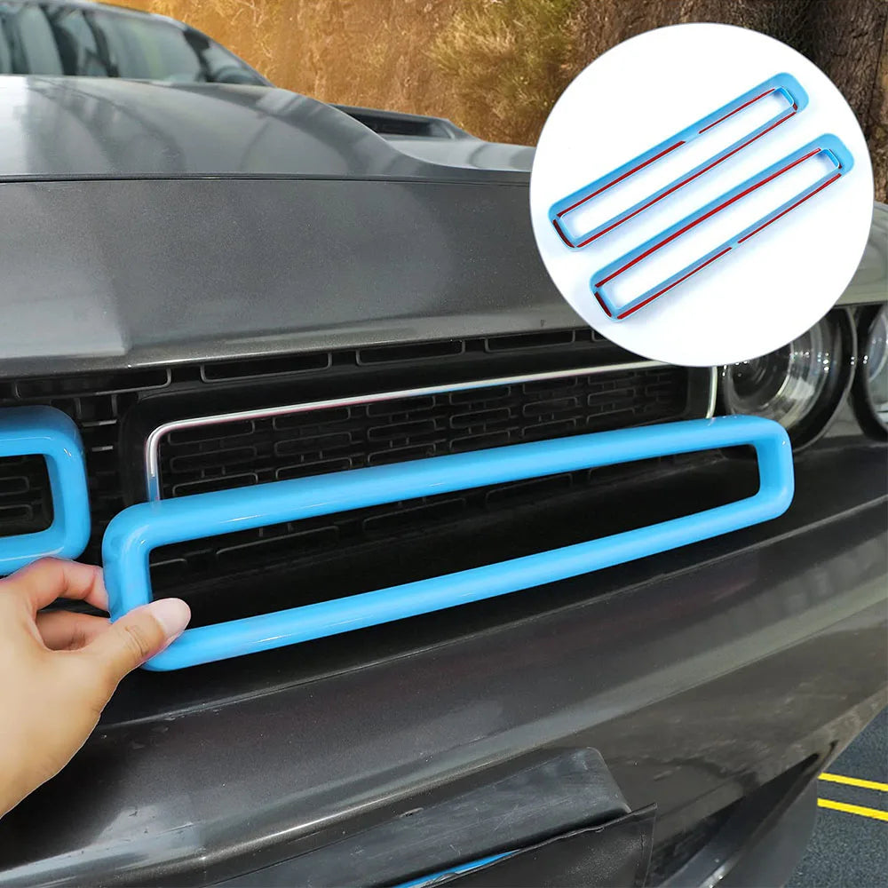 Front Grille Insert Trim for 2015-2022 Dodge Challenger, 2 Pieces
