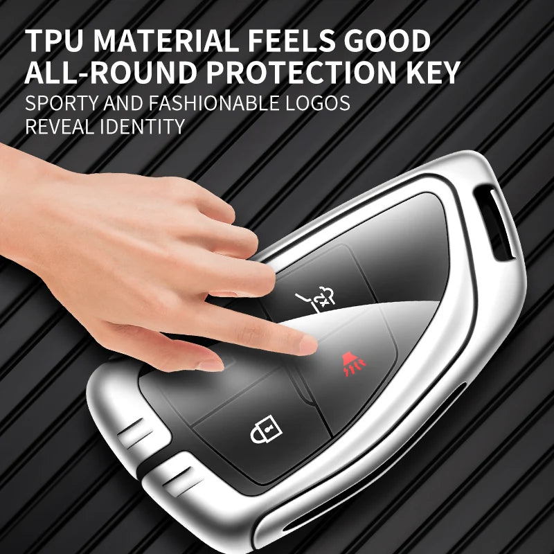 Zinc Alloy Key Fob Cover for 2020-2023 Tahoe / Suburban / Yukon / Envision