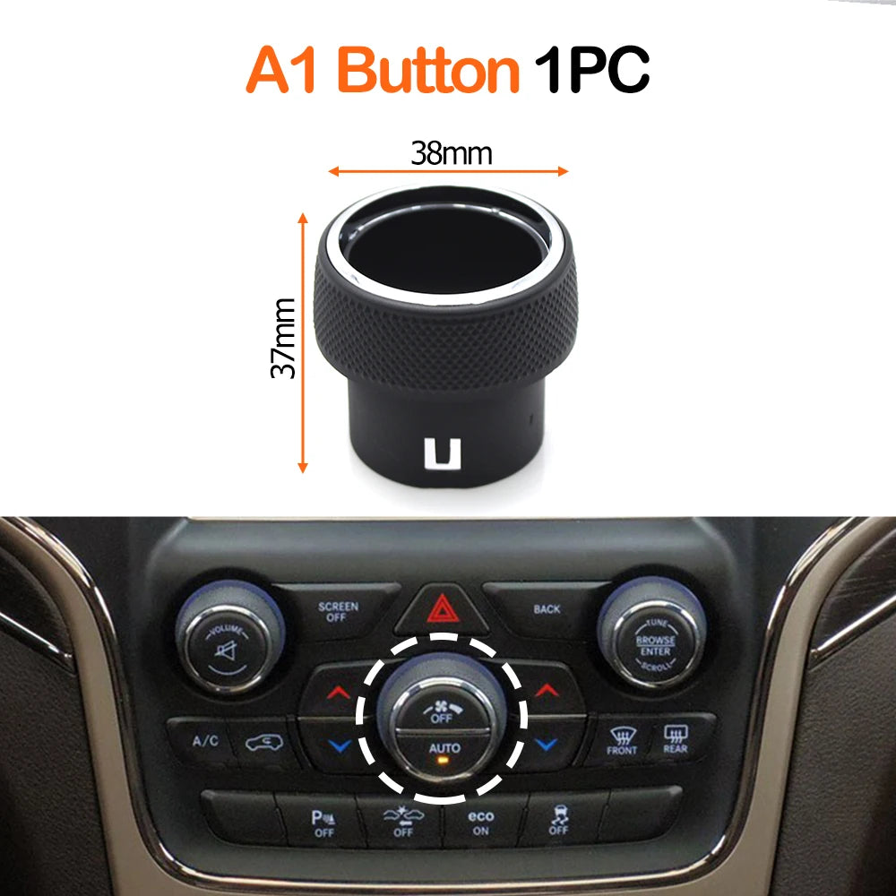 Climate and Radio Control Knob for 2014-2021 Jeep Grand Cherokee WK2