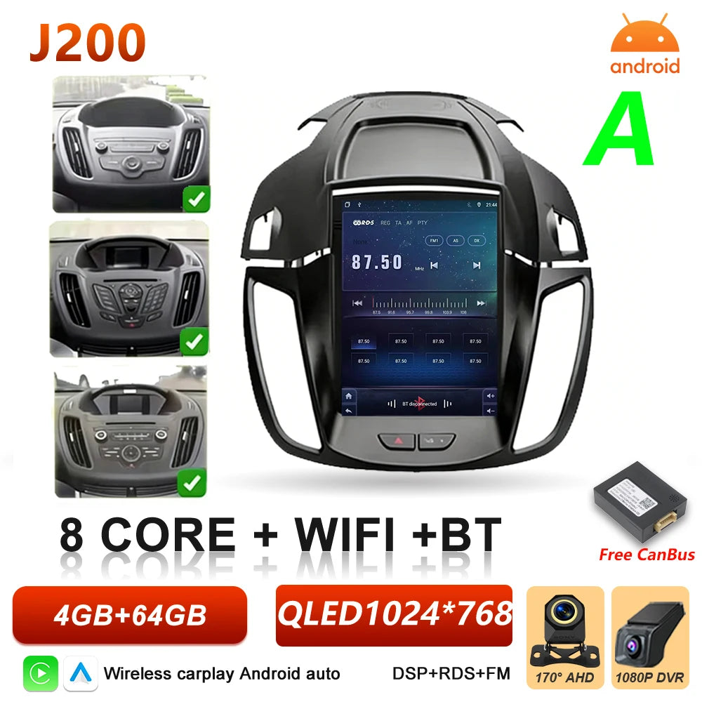 9.7 in. Android CarPlay Head Unit for 2013-2019 Ford Escape