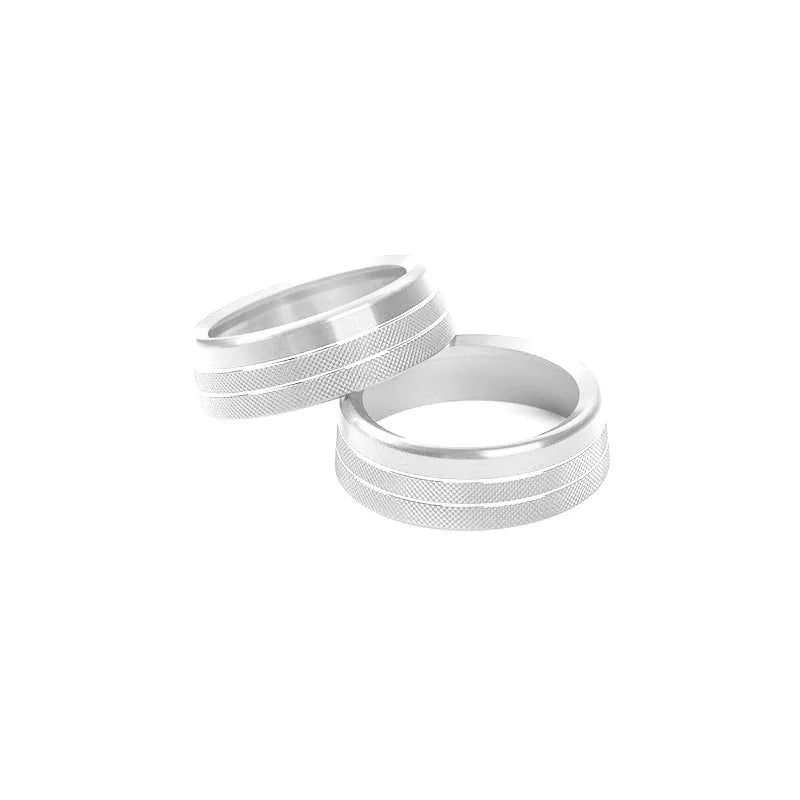 Radio Volume Knob Trim Rings for 2015-2022 Ford Mustang, 2 Pieces
