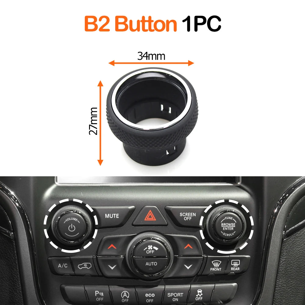 Climate and Radio Control Knob for 2014-2021 Jeep Grand Cherokee WK2