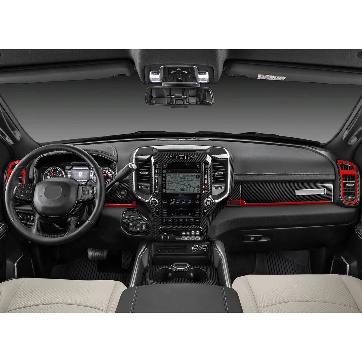 Console Gear Shift Panel Cover for 2019-2026 Ram 1500 / 2500 / 3500
